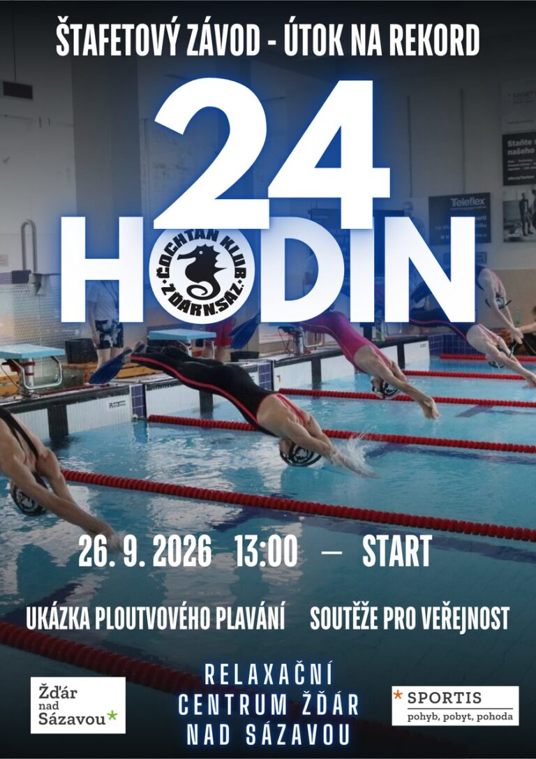 24 hodin štafetový závod 26.9.2026 od 13 hod.